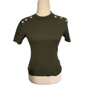 Zara Olive Green Short Sleeve Tee
